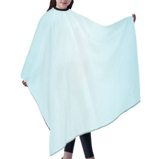 Personality  Smooth Flat Vintage Paper Bag Pale Texture In Light Blue Color O Hair Cutting Cape