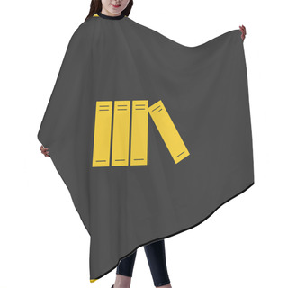 Personality  Books Arranged Vertically Yellow Glowing Neon Icon Hair Cutting Cape