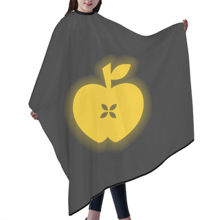 Personality  Apple Heart Yellow Glowing Neon Icon Hair Cutting Cape