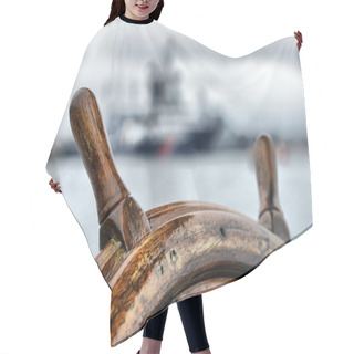 Personality  Steering Wheel Sailboat Hair Cutting Cape