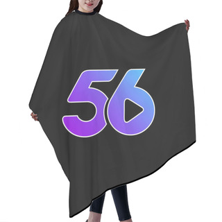 Personality  56 Social Logo Blue Gradient Vector Icon Hair Cutting Cape