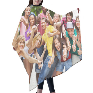 Personality  Group Of Outdoors. Hair Cutting Cape