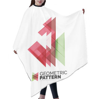 Personality  Geometric Triangle Mosaic Pattern Element Isolated On White Hair Cutting Cape