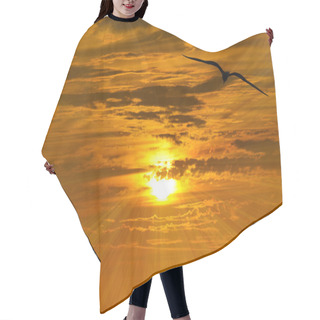 Personality  Bird Flying Silhouette Hair Cutting Cape