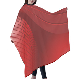 Personality  Vector Deep Red Background Hair Cutting Cape