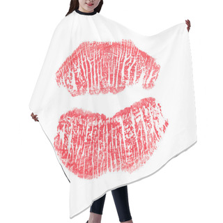 Personality  Red Lips Print Hair Cutting Cape