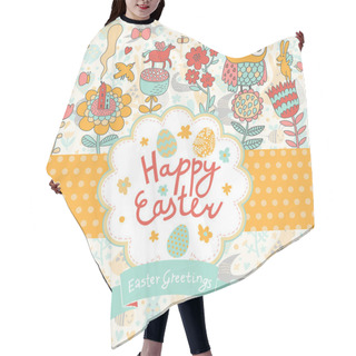 Personality  Happy Easter Cartoon Card Hair Cutting Cape