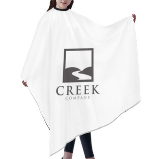 Personality  Creek And River Icon Logo Design Vector Template Hair Cutting Cape