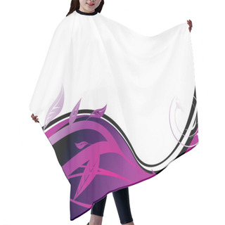 Personality  Purple Flower Hair Cutting Cape