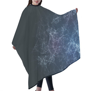 Personality  Digital Background With Cybernetic Particles Hair Cutting Cape