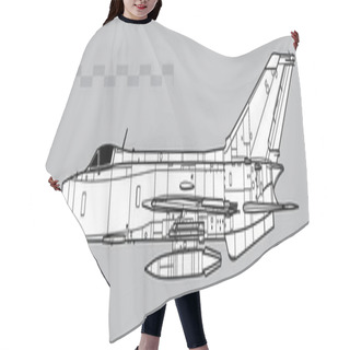 Personality  Shenyang J-8 I Finback A. Vector Drawing Of Supersonic Interceptor. Side View. Image For Illustration And Infographics. Hair Cutting Cape