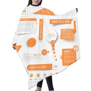 Personality  Orange Infographic Timeline Elements Hair Cutting Cape