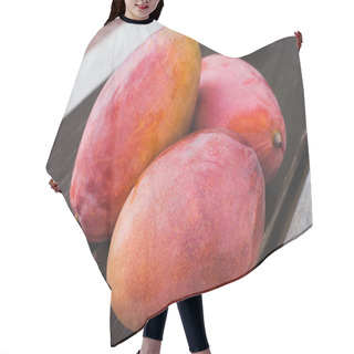 Personality  Sweet Ripe Mango Fruits Over Wooden Table Hair Cutting Cape