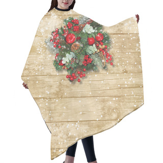 Personality  Christmas Wreath Hair Cutting Cape