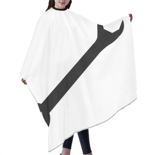 Personality  Black Crossed Wrenches Hair Cutting Cape