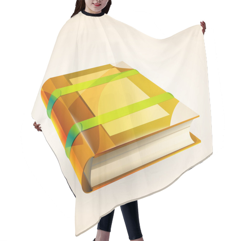 Personality  Vector Illustration Of A Book. Hair Cutting Cape