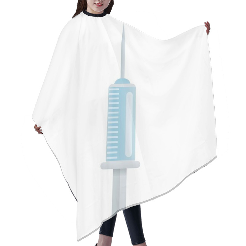 Personality  Survival Syringe Icon, Cartoon Style Hair Cutting Cape