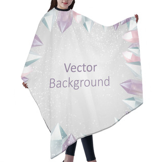Personality  Vector Background With Crystals Hair Cutting Cape