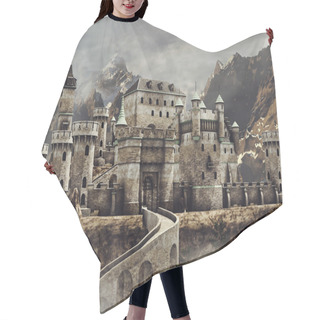 Personality  Fantasy Castle In The Mountains Hair Cutting Cape