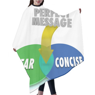 Personality  Perfect Message Clear Concise Venn Diagram Communication Hair Cutting Cape