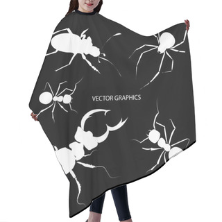 Personality  Vector Bugs Silhouettes. Vector Illustration. Hair Cutting Cape