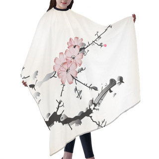 Personality  Blossom Painting Hair Cutting Cape