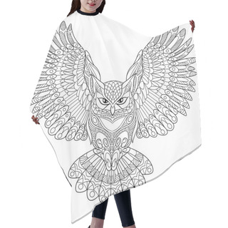 Personality  Zentangle Stylized Eagle Owl Hair Cutting Cape