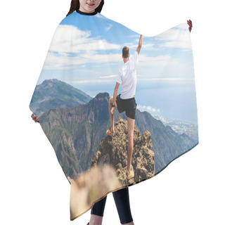 Personality  Trail Runner Success, Man Running In Mountains Hair Cutting Cape