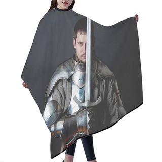 Personality  Warrior Holding His Great Sword Hair Cutting Cape