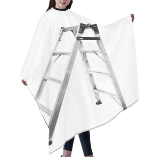 Personality  Ladder Isolated On White Background Hair Cutting Cape