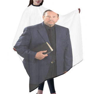 Personality  Pastor With Holy Bible Hair Cutting Cape