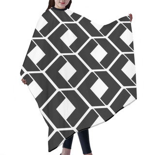 Personality  Monochrome Endless Vector Texture With Geometric Figures, Motif Hair Cutting Cape