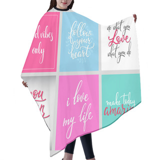 Personality  Lettering Postcard Quotes Set Hair Cutting Cape
