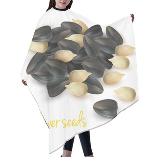 Personality  Sunflower Seeds. Vector Illustration. Hair Cutting Cape