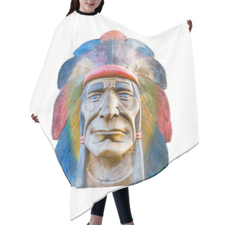 Personality  Indian Head Carving Wood Hair Cutting Cape