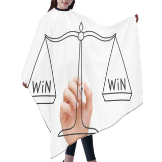 Personality  Win Win Scale Concept Hair Cutting Cape