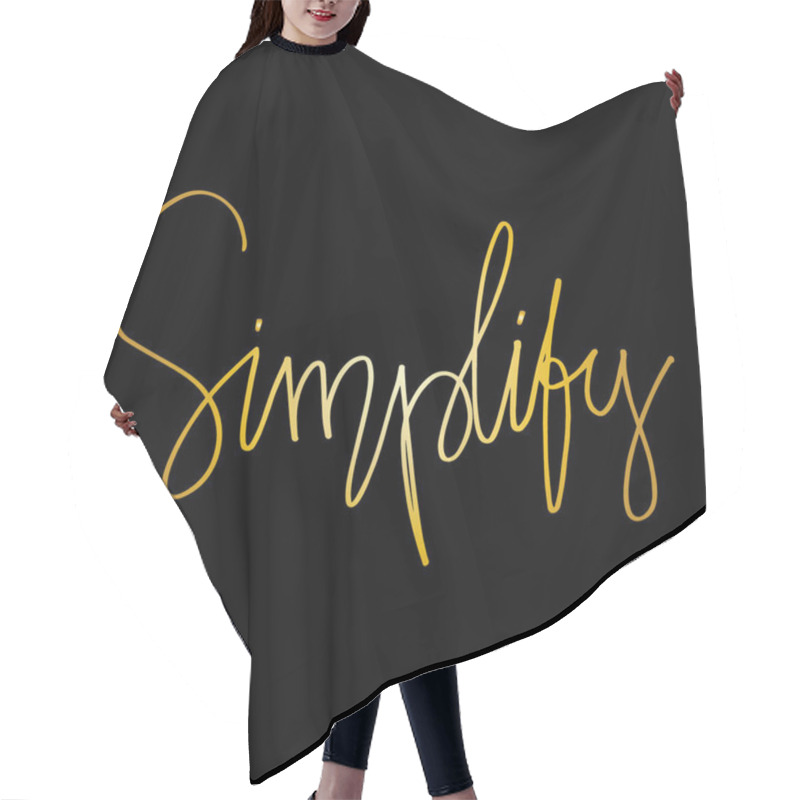 Personality  Simplify hand lettering calligraphy, Motivational Business.  hair cutting cape