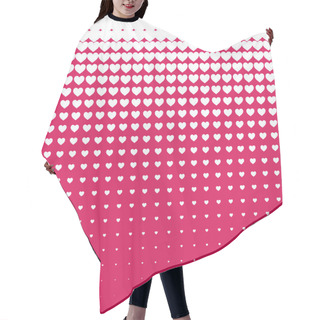 Personality  Seamless White Hearts Pattern Background Hair Cutting Cape