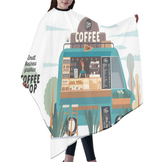 Personality  Coffee Shop - Small Business Graphics - Food Truck Hair Cutting Cape