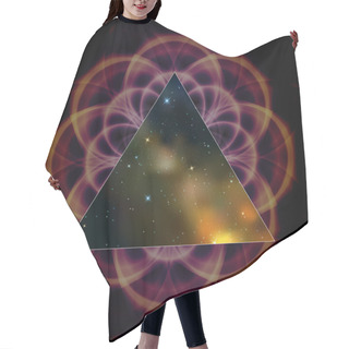 Personality  Vector Triangle Framed Space Illustration Hair Cutting Cape