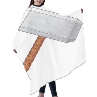 Personality  Hammer Of Thor Vector Illustration Hair Cutting Cape