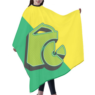 Personality  Book With A Cd Green And Yellow Modern 3d Vector Icon Logo Hair Cutting Cape