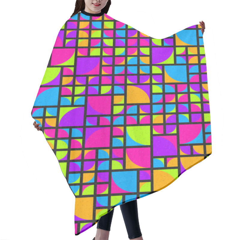 Personality  Abstract Geometric Pattern Generative Computational Art Illustration Hair Cutting Cape