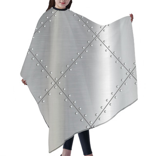 Personality  Background Of The Metal Plates With Riveted. Hair Cutting Cape