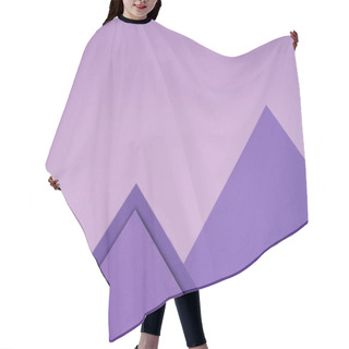 Personality  Purple Paper Mountains On Light Violet Background Hair Cutting Cape