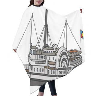 Personality  Vintage Paddle Steamer Hair Cutting Cape