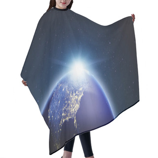 Personality  America From Space. Stars My Own Photo. Elements Of This Image Furnished By NASA 3d Rendering Hair Cutting Cape