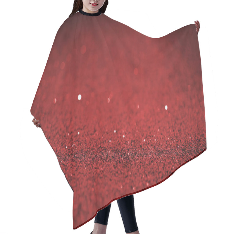 Personality  Beautiful Holiday Background With Red Glitter  Hair Cutting Cape