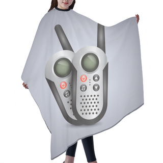 Personality  Vector Illustration Of Generic Set Of Walkie Talkies Hair Cutting Cape