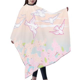Personality  Flying Birds In The Spring Hair Cutting Cape